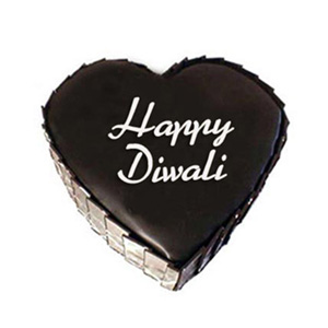 Heart Shape Diwali Cake - Diwali Gifts
