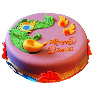 Beautiful Deepavali Cake 1kg - Diwali Gifts