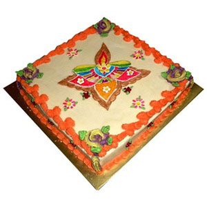 Beautiful Rangoli Cake 1kg - Diwali Gifts
