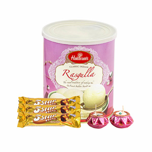 Rasgulla, Chocolates & Diya - Diwali Gifts