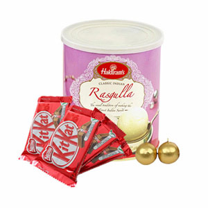 Rasgulla, Kitkat & Candles - Diwali Gifts