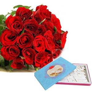 Roses & Kaju Katli - Diwali Gifts