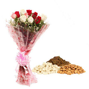 Roses & Dry Fruits - Diwali Gifts