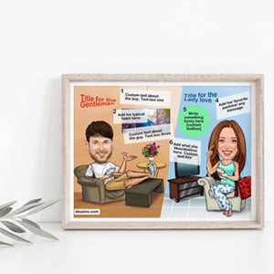 Caricature Poster - Long Distance Relationship