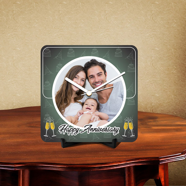 Send Personalized Happy Anniversary Desk Clock Online GAL2095283