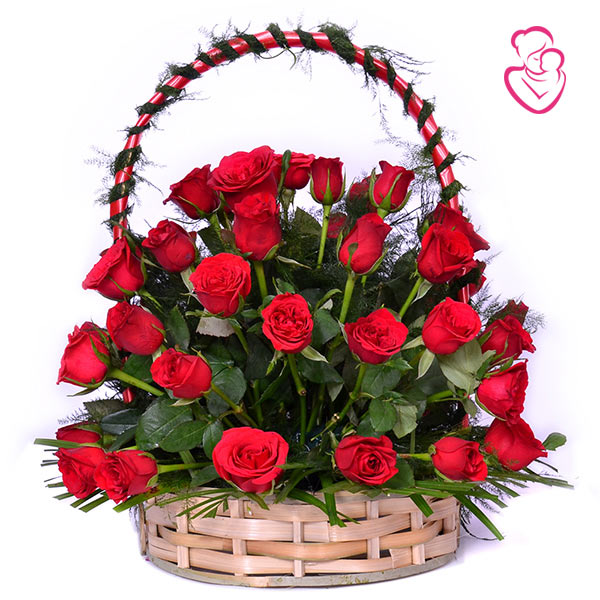 Send Amazing Red Rose Basket Online - PR17MD056MD17 | Giftalove