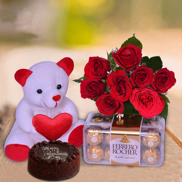 Valentine Flowers with Chocolates | Flowers with ...