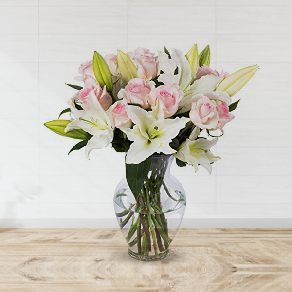 Send Compassionate Rose & Lily Glass Vase Online - GAL20-94679 | Giftalove