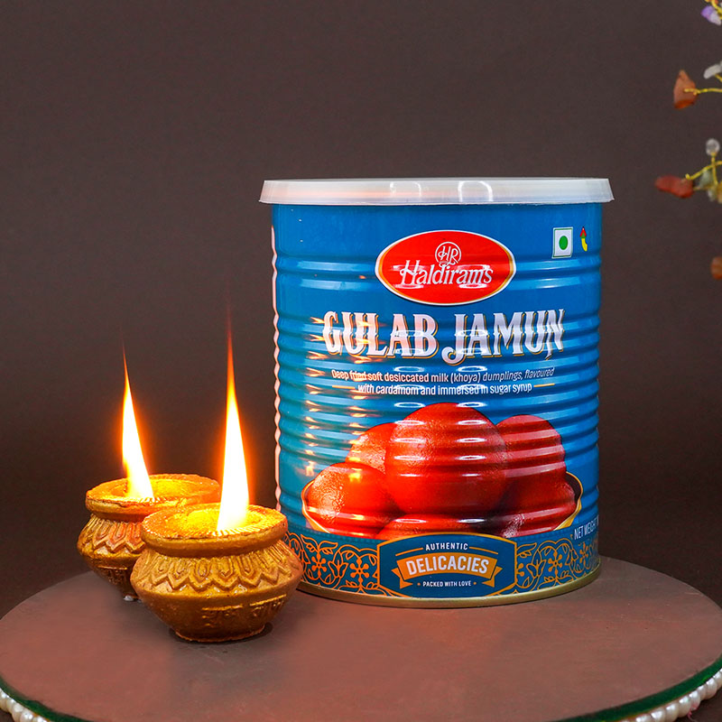 Send Matka Diyas with Gulab Jamun Sweet Diwali Gift Online DW22