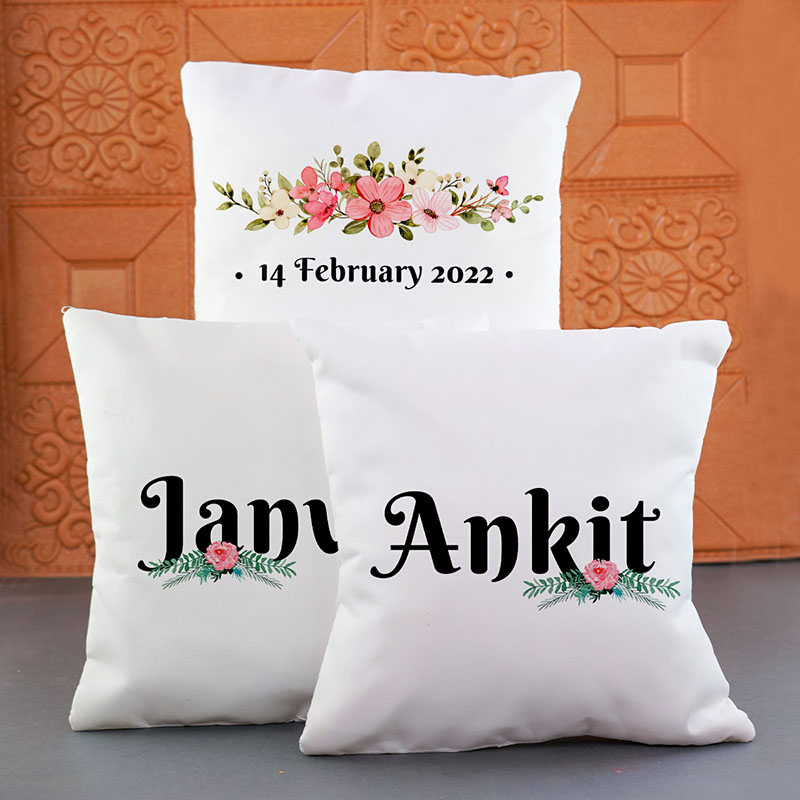 Send Personalized Anniversary Cushions with Photo N Date Online GAL22