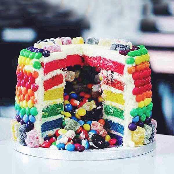 Send Rainbow Bomb Cake Online GAL2196112 Giftalove