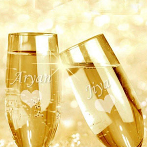 Salsa Champagne Flutes Duo - Gift for Couples