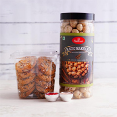 Makhana N Cookies for Bhai Dooj