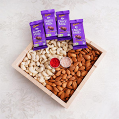 Dryfruits N Chocolates Tray for Bhaiya