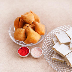 Kaju Katli N Samosa Combo for Bhai Dooj