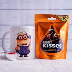 Minion Mug with Kisses Almond Chocolates