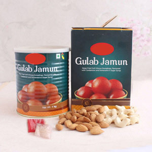 Dryfruit with Gulab Jamun For Bro