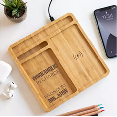 Bamboo Wireless Charger Docking Station
