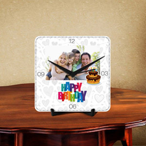 Personalized Happy Birthday Desk Clock