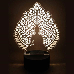 3D LED Meditating Buddha Lamp