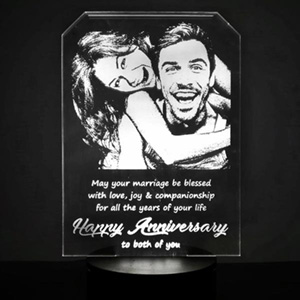 3D LED Personalized Anniversary Lamp