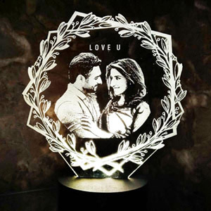 3D LED Personalized Love You Anniversary/Birthday Lamp