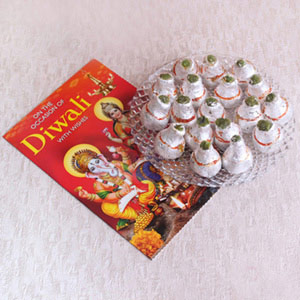 500gm Kaju Kalash with Diwali Greeting Card