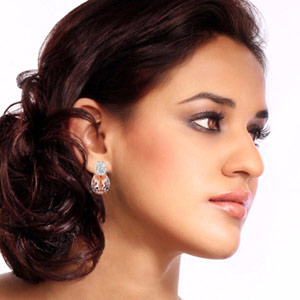 Swarovski Crystal Vintage Rose Designer Drop Earrings