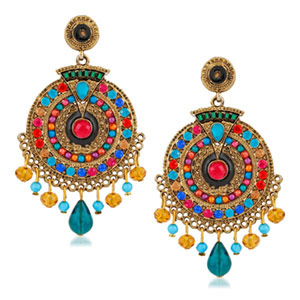 Gold Plated Exclusive Designer Afghani Dangler Earrings