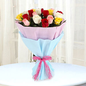 Bouquet of 25 Colored Roses