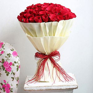 100 Red Roses for Authentic Love