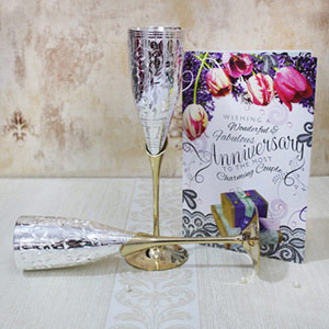 Wine Glasses n Anniversary Card