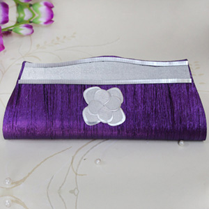 Silver and Purple Clutch