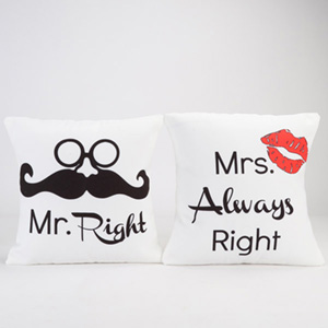 Mothers Day Mr & Mrs Right Cushions