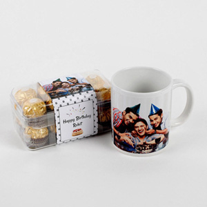 Personalised Mug & Ferrero Rocher Combo Birthday