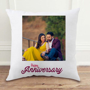 Personalized Happy Anniversary Cushion