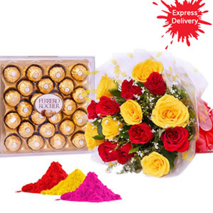 Flowers with Ferrero Rocher