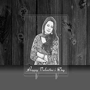 Personalized Valentine''s Day Gift - Photo on Transparent Glass