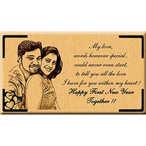 Happy New Year Gift Ideas- Wooden Photo Engraved