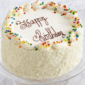 Birthday White Forest Cake