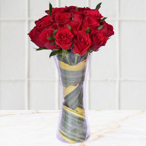 Passionate Red Rose Vase