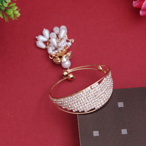 Stone & Pearl Bracelet Lumba Rakhi