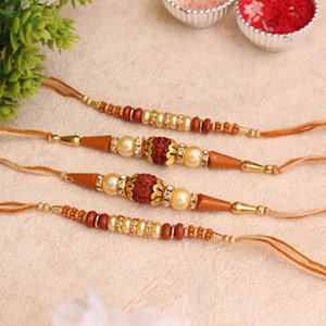 Set of 4 Rakhis | Free Shipping at GiftaLove