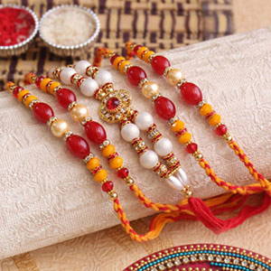 Designer Pearl Rakhi Set    