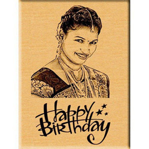 Incredible Birthday Gift - Engraved Wooden Photo Plaque