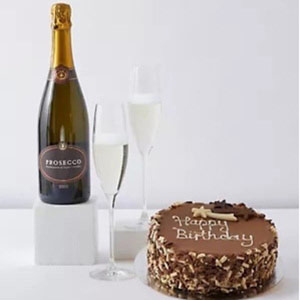 Birthday Cake and Prosecco