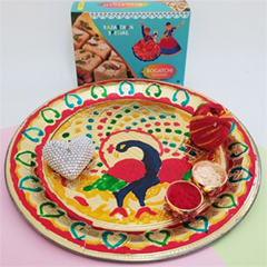 Design Bhaiya Dooj Thali With Rajasthan Special Soan Papdi