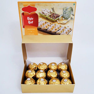 Ferrero with Kaju Katli