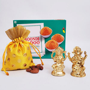 Lakshmi Ganesha with Boondi and Nuts
