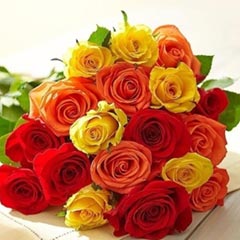 Colorful Roses Surprise Bouquet